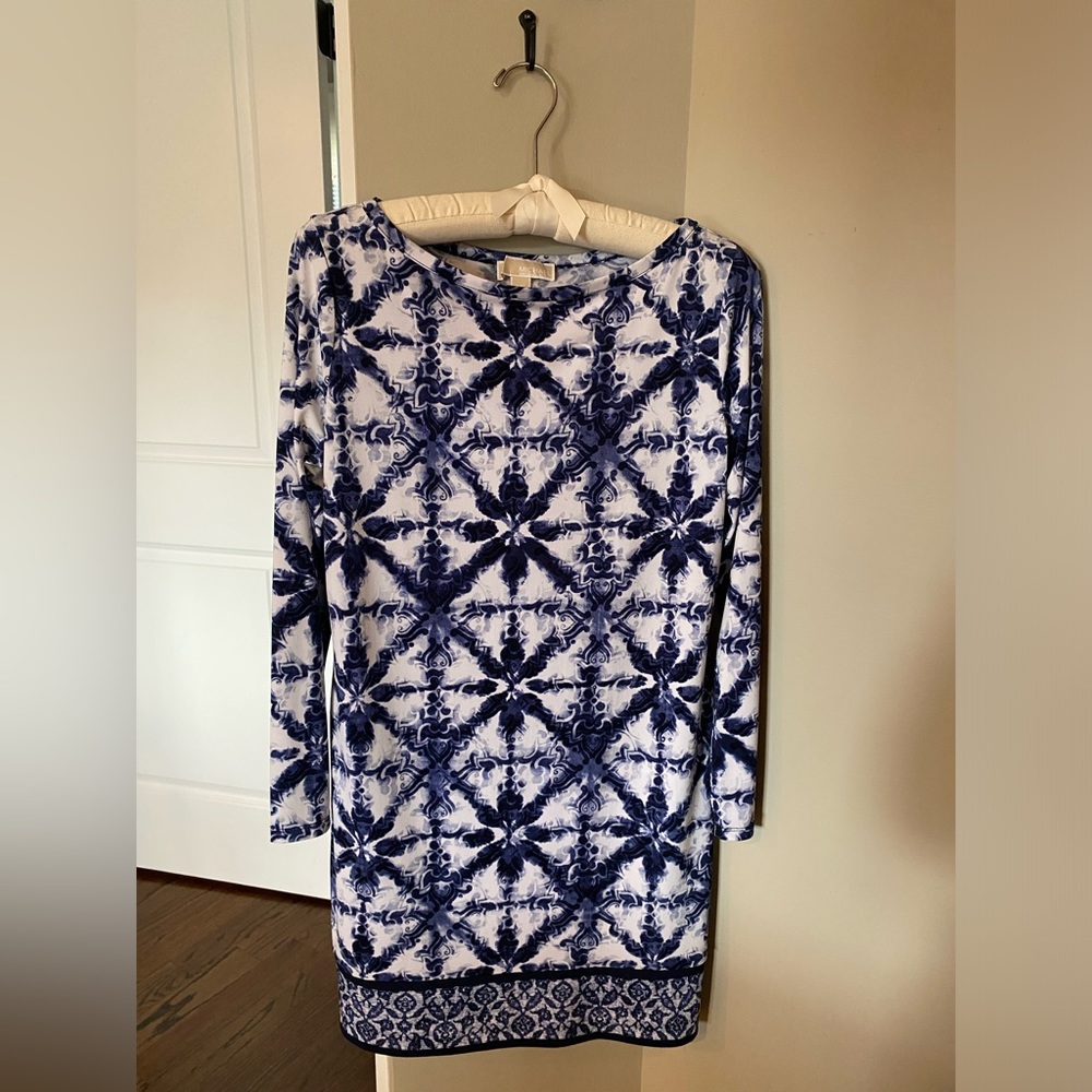 MICHAEL KORS DRESS PM Blue & white Batik/tie dye dress.   Pristine condition